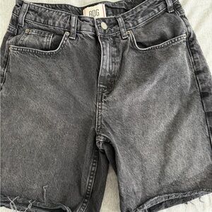 BDG Washed Charcoal Denim Cutoff Shorts